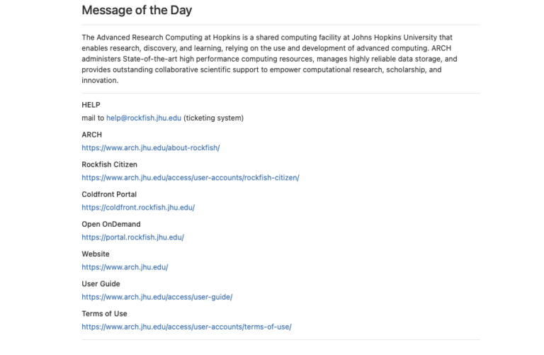 Guide ARCH Advanced Research Computing